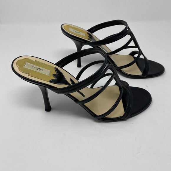 prada leather slip on mules - Picture 1 of 8